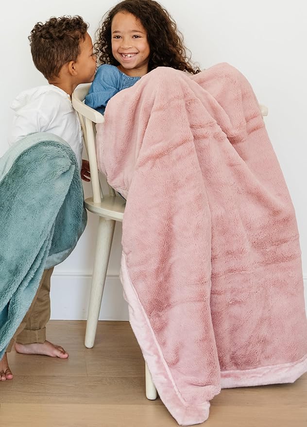 SARANONI Luxury Lush Kids Blanket | Ultra-Soft & Cozy Plush Comfy Blankets for Kids & Teens | Ballet Slipper Pink - 40” x 60”