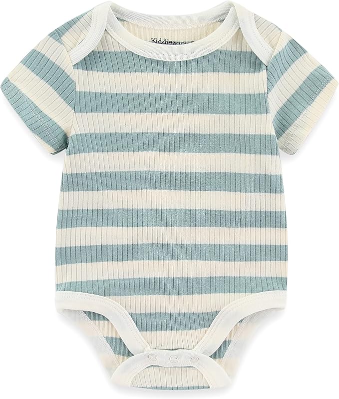 Kiddiezoom Newborn Baby Unisex Cotton One-Piece Bodysuits Baby Gift 5-Pack Baby Clothes