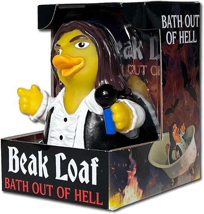 CelebriDucks - Beak Loaf - Bath Out of Hell - Floating Rubber Ducks - Collectible Bath Toy Gift for Kids & Adults of All Ages