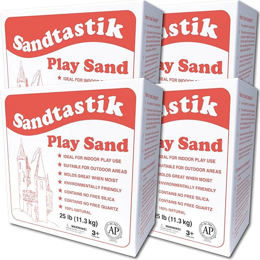 Sandtastik Sparkling White Play Sand, 100 lb (45 kg) - Fill Sandboxes, Sand Trays, Sensory Tables, Water Tables! Scoop, Mold & Pour This Premium Non-Toxic Sand
