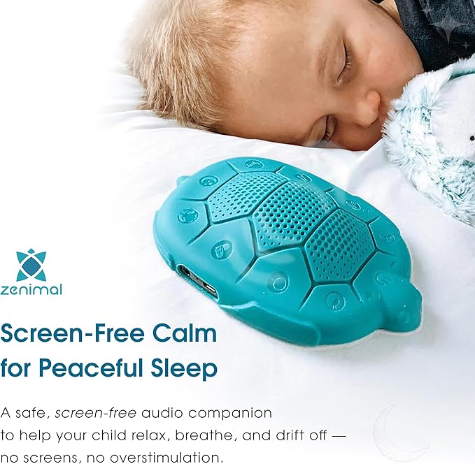 Zenimal Kids Sleep Aid - Screen-Free Sound Machine with Voice-Guided Audio Journeys, Soothing Sounds & Calming Music to Help Children Fall Asleep Faster and Sleep Peacefully All Night