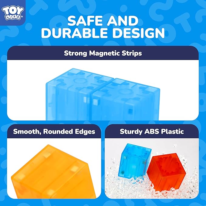 TOY Life 64PCS Magnetic Blocks for Kids Ages 4-8, Magnetic Building Blocks for Toddlers 3-5, Magnet Blocks, Magnet Toys for Toddlers, Kids Blocks