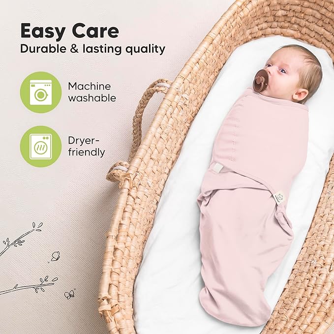 KeaBabies 3-Pack Organic Baby Swaddle Sleep Sacks - Swaddles for Newborns, Infant 0-3 Months, Baby Girls, Boys, Soft & Snug Newborn Sleep Sack, Nursery Swaddling Blankets (Candy)