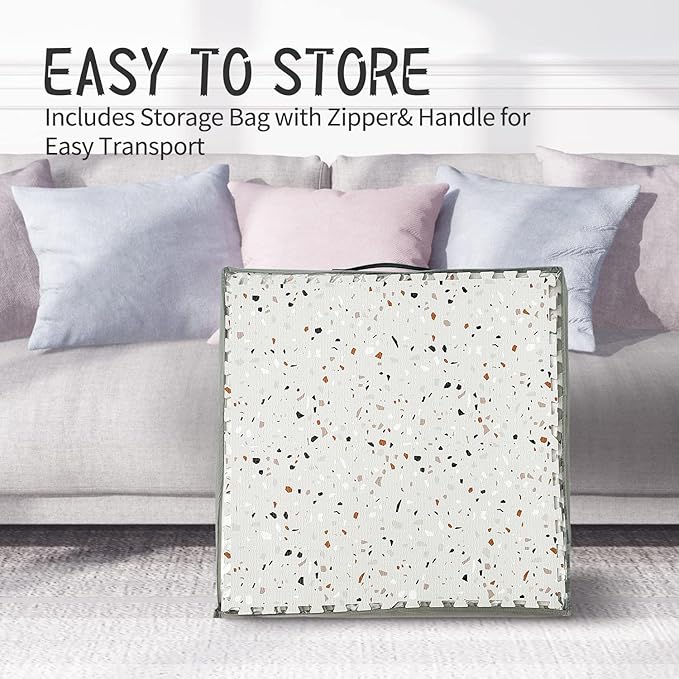 Yay Mats Stylish Extra Large Baby Play Mat. Soft, Thick, Non-Toxic Foam Covers 6 ft x 4 ft. Expandable Tiles with Edges Infants and Kids Playmat Tummy Time Mat