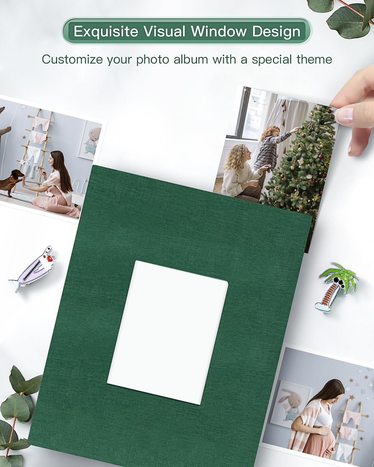 popotop Photo Album 4x6-200 Photos Photo Books with 200 Horizontal Pockets,Linen Cover Albums for Family Wedding Anniversary Baby Vacation Pictures