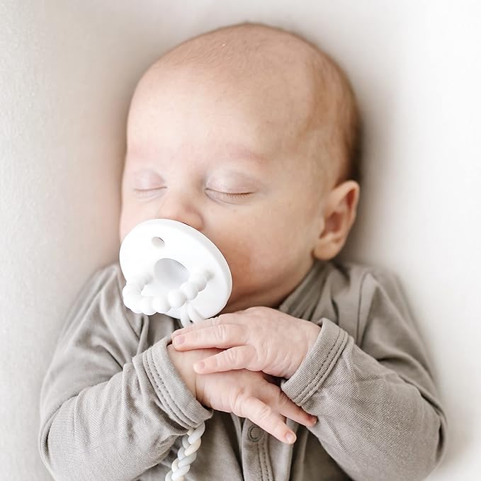 Ryan & Rose Cutie PAT Pacifier Teether (Stage 2, White)