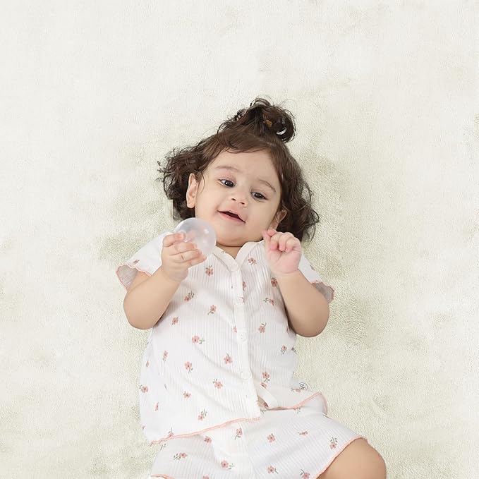 1.3" Thick Baby Floor Play Mat 50x50, Basic Padded Foam Mat for Tummy Time Crawling, Non Slip Cushioned for Babies Toddlers Infants Kids (Ivory)