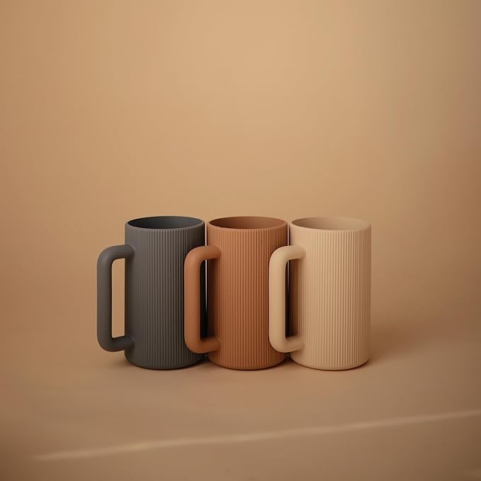 mushie Baby Bath Rinse Cup | 100% Food Grade Silicone | Shampoo & Body Washing Rinser Cup For Kids (Natural)