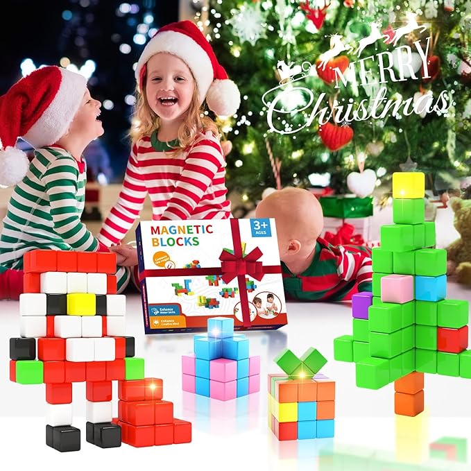 Magnetic Blocks for Toddlers -Classroom Must Haves STEM Learning Toys for 3-5 Year Old Boys & Girls, Safe & Strong Building Blocks with ASMR Sounds,Ideal Gifts for Kids 3+