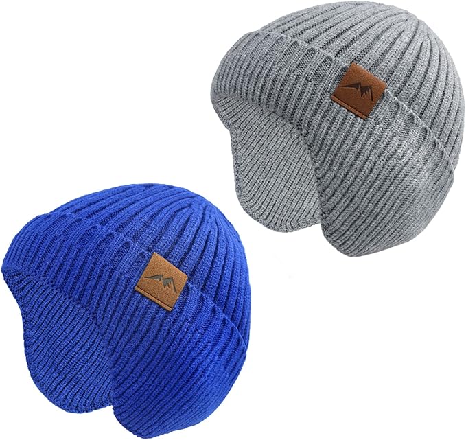 POXIMI Baby Boy Winter Hat Toddler Warm Beanie Girl Knit Hats with Earflap Kid Cute Earmuffs