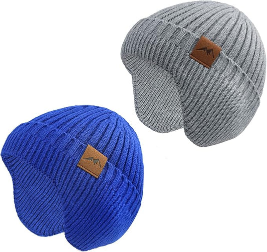 POXIMI Baby Boy Winter Hat Toddler Warm Beanie Girl Knit Hats with Earflap Kid Cute Earmuffs