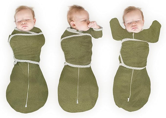 SwaddleDesigns 6-Way Omni Swaddle Sack Arms Up Swaddle for Newborn, More Options to Calm Startle Reflex, Improves Sleep