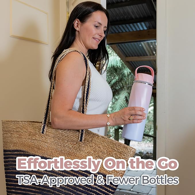 HEYTRIP Vacuum Insulated Breastmilk Cooler Bottle, 20oz Stainless Steel Portable Breastmilk Chiller, Reusable Storage Container Keeps Milk Fresh for 36+ Hours, TSA Approved, Rosy Azure