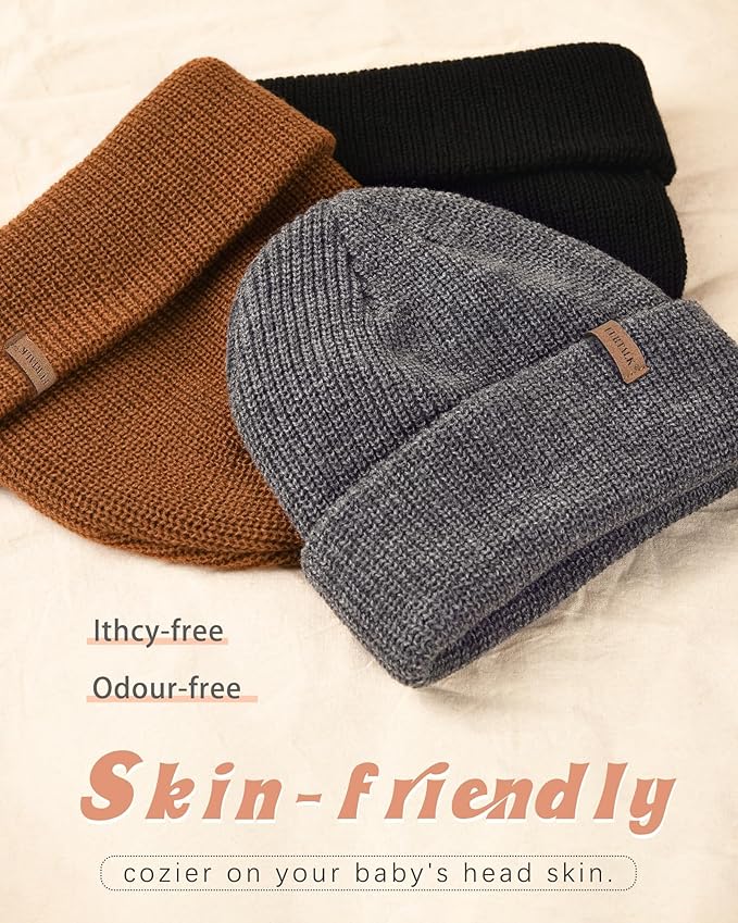 FURTALK Toddler Beanie Baby Boys Girls Beanies Kids Winter Hats Children Knit Warm Caps