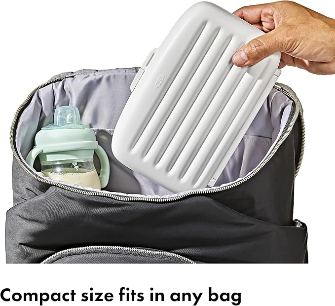 OXO Tot Travel Size Drying Rack with Bottle Brush- Gray