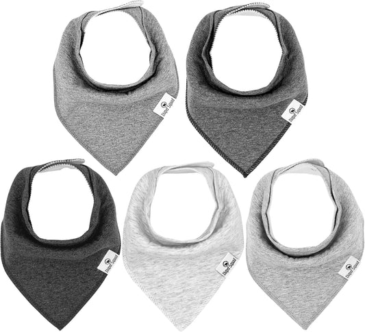 DiaperSquad's Baby Bibs for Drooling and Teething, Bibs for Boys, Baby Girl - Solid Cotton Baby Drool Bibs