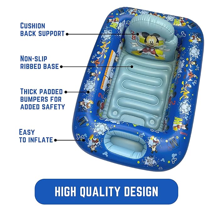 Disney Mickey Mouse Go for It Inflatable Tub - Baby Bathtub