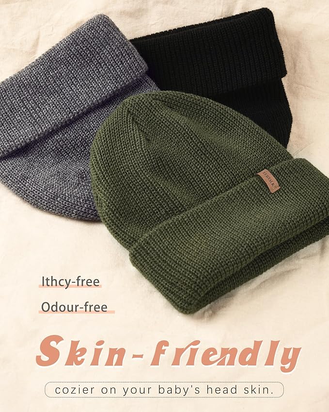 FURTALK Toddler Beanie Baby Boys Girls Beanies Kids Winter Hats Children Knit Warm Caps