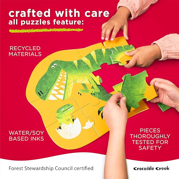 Crocodile Creek 100-Piece Jigsaw Puzzle for Kids Ages 5 and Up - Fun and Educational Table or Floor Puzzles - Storage Canister with Handle - Sharks - 14” x 19” Finished