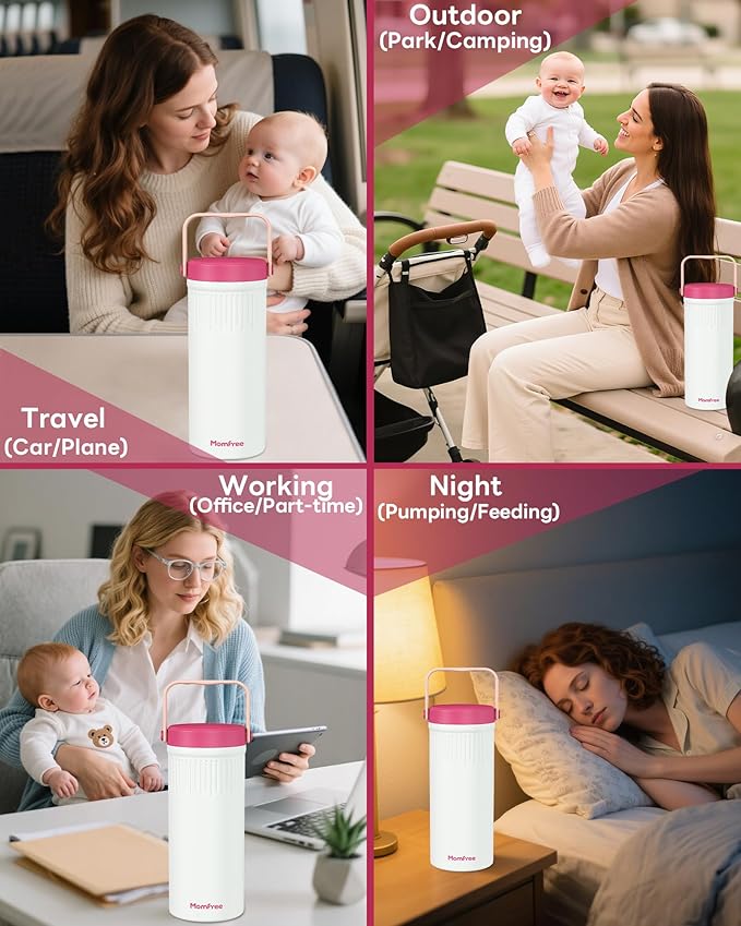 22oz Portable Breast Milk Cooler for Breastmilk Storage, Liquid Gold Saver 360° Cooling Keeps Milk Fresh for 24 Hours, Larger Capacity Breastmilk Chiller with 2pcs Bottles for Outdoor Mom