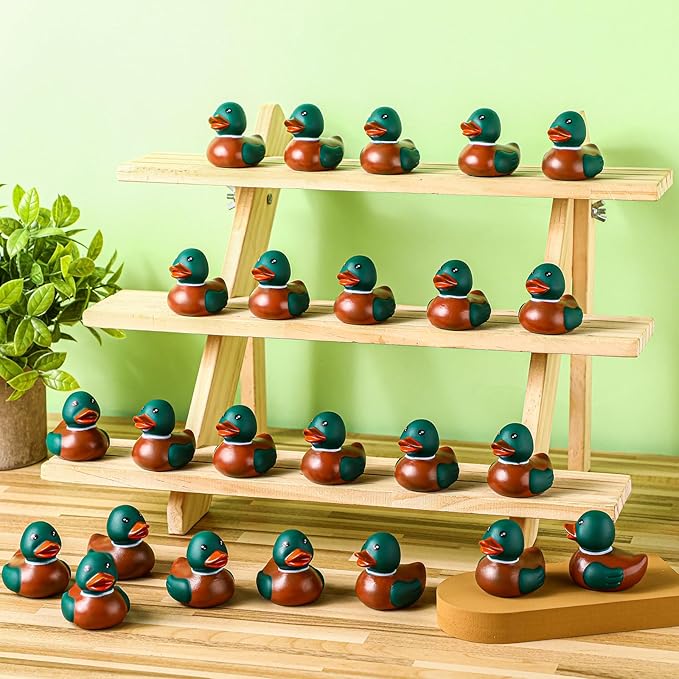 Rubber Duck 2 Inch Duck Bath Floating Rubber Ducky Adorable Party Supplies for Ducky Birthday Party Gift Nature Birds Lovers Hunting Decoration(48 Pcs,Mallard)
