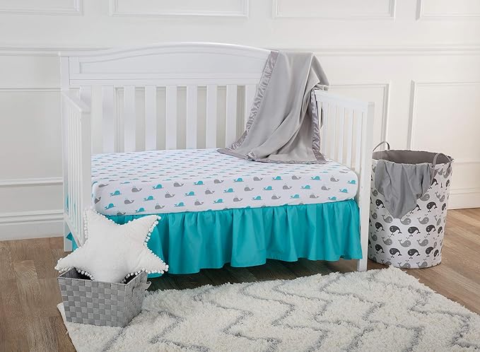 American Baby Company Fleece Blanket with Silk-Like Satin Trim, Soft, Warm & Cozy, Gray, 30" x 40" for Boys and Girls, Perfect for Baby Carrier, Stroller, Travel and Gifting