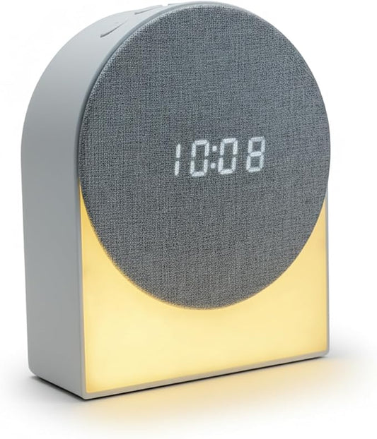 4 in 1 Sound Machine with Digital Clock & Night Light, White Noise Machine, 32-Level Volume, Memory & Timer, Rechargeable Battery, Portable for Baby, Adults, Travel & Office