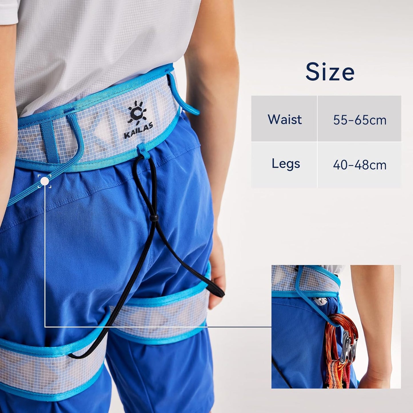 KAILAS Kids Rock Climbing Harness Child Safety Belt Climbing Gear Adjustable Lightweight Indoor Gyms Beginners Youth