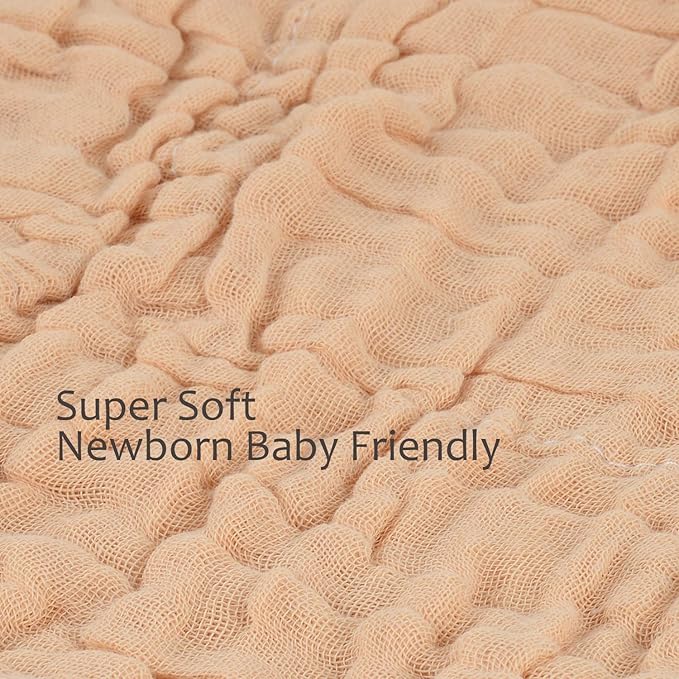 Baby Muslin Washcloths 100% Natural Unbleached Cotton, Extra Soft Baby Wipes Burp Cloths Small Face Towels Spit Up Rags for Newborns Infants Sensitive Skin, Shower Gift Set 12x12 inches 5 Pcs