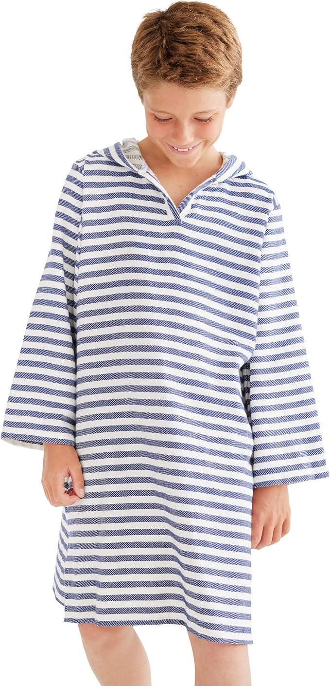 SAMMIMIS Boys & Girls Swim Cover Up - Kids Hooded Beach Towel with Long Sleeves - Pullover Beach Towel, Swim Poncho with Hood