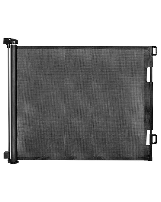 Retractable Baby Gate for Doorways and Stairs, Mesh Safety Gate for Pet, Indoor & Outdoor Use, One-Hand Operation, Easy Installation, 33.6" Tall, Expands to 71" Wide（Black,33.6"x71"）