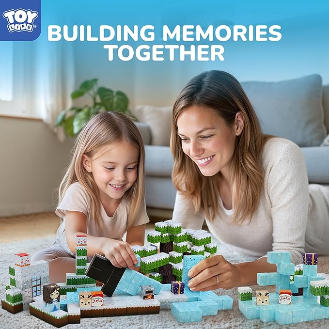 Magnetic Blocks, 154 Pcs Mine Magnet Block Set Build Frozen Princess Castle World for Kids Age 3+ Year Old Boys Girls, Magnetic Building Blocks for Toddler