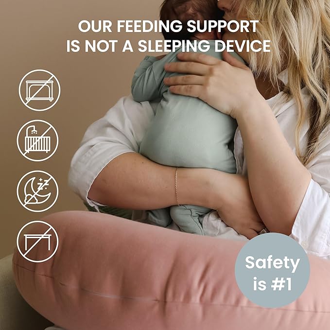 snuggle me Organic Nursing Pillow (New 2025 Design) | Bottle & Breastfeeding Pillow with Organic Cotton Cover & Fiberfill, Machine Washable Feeding Pillow, Newborn Essentials Must Haves (Gumdrop) - v2