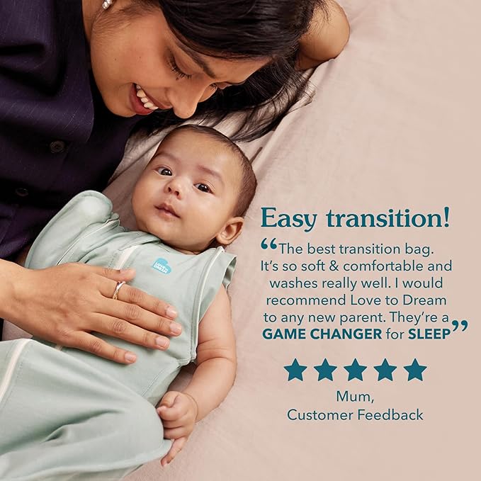 Love To Dream Swaddle UP, Transition Bag Warm 2.5 TOG, Patented Zip-Off Wings, Gently Help Baby Safely Transition from Being Swaddled to Arms Free (Rose Pebbles, Large (19-24 lbs.))