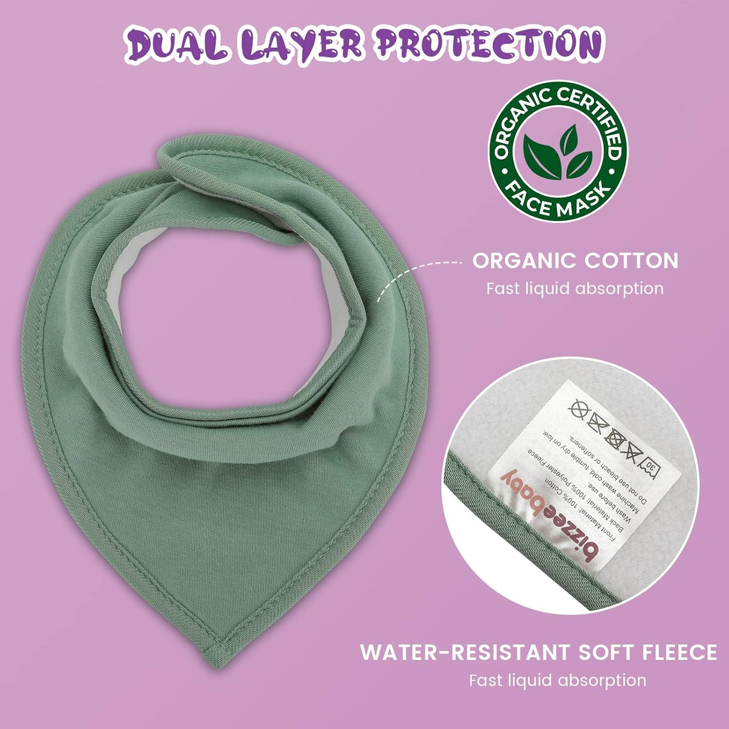 Bandana Drool Bibs Drool Bibs 100% Cotton for Unisex Boys Girls Multiple Colors Baby Bib Set for Teething