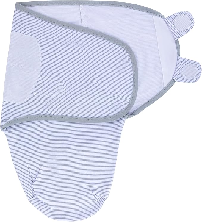 Ely's & Co. Adjustable Swaddles for Newborn, Baby Swaddles 0-3 Months, Swaddle Sack for Baby Boy, 100% Cotton, 2 Pack (Blue Leaf)