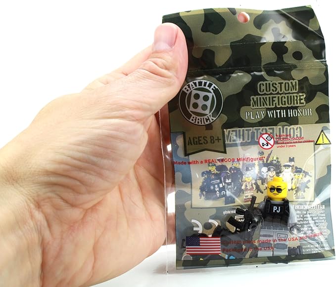 Battle Brick 1.6 Inches Tall US Air Force PJ Pararescue Commando Soldier Custom Minifigure | Accessories Made in The USA | Genuine Military Minifig | Great Gift for Ages 10+ to Adult AFOL