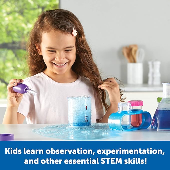 Learning Resources Primary Science Lab Set Pink, Science Kits for Kids, Experiments for Kids, stem Toys for Kids, 22 Pieces, Ages 3+