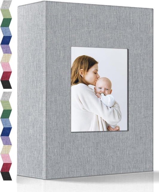 popotop Photo Album 4x6-200 Photos Photo Books with 200 Horizontal Pockets,Linen Cover Albums for Family Wedding Anniversary Baby Vacation Pictures