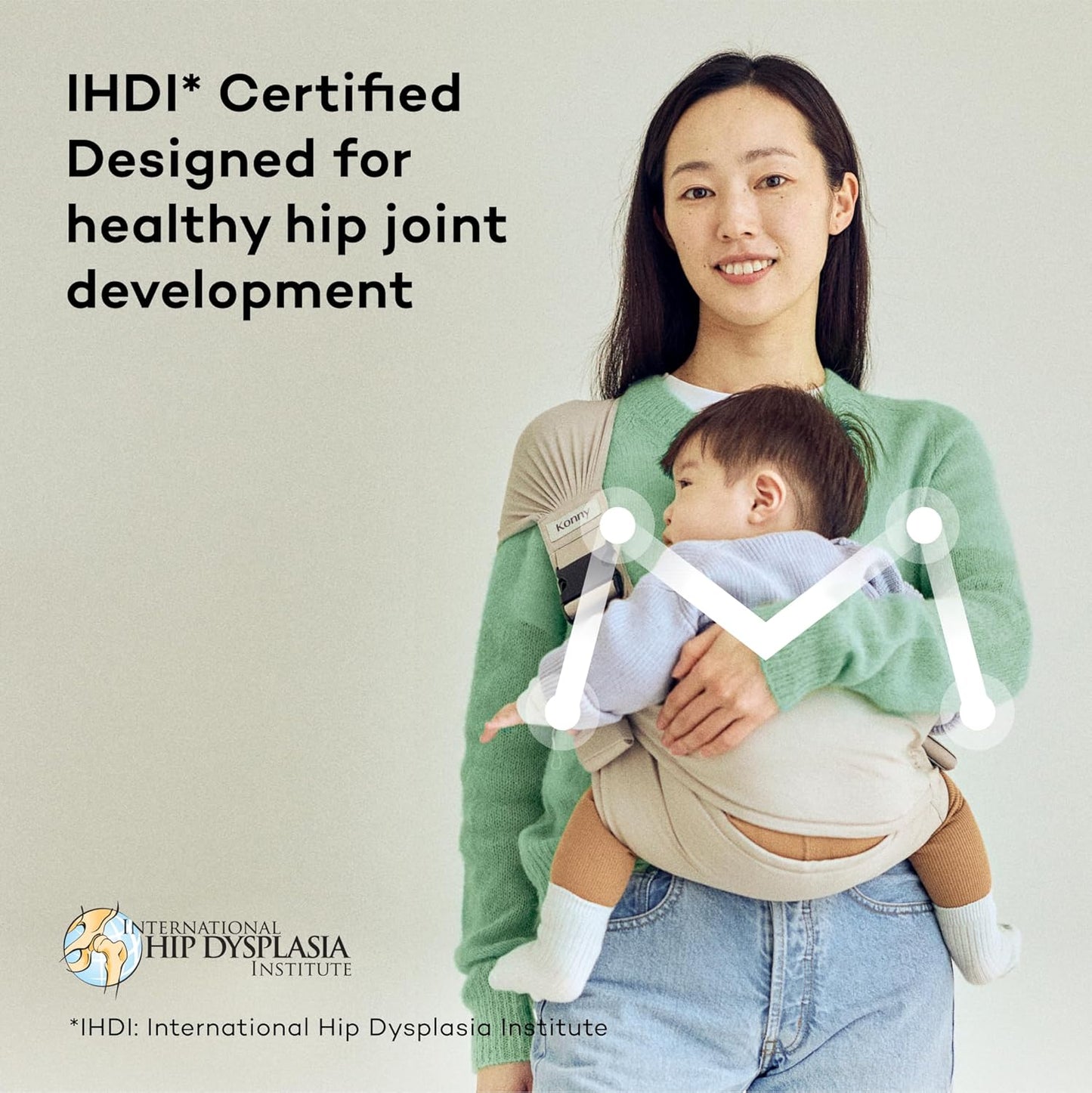 Konny Baby Carrier Hip Seat, Dual Support IHDI Certified with Two Safety Pads, Adjustable Wraps Sling Wearable One Size Fits All, Baby Essentials for 6 to 48 Months up to 44 lbs -Pink