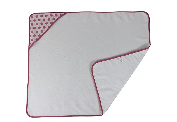 Cudlie Buttons & Stitches Baby Girl 3 Pack Rolled/Carded Hooded Towels in Butterfly Polka Print (GS71727)