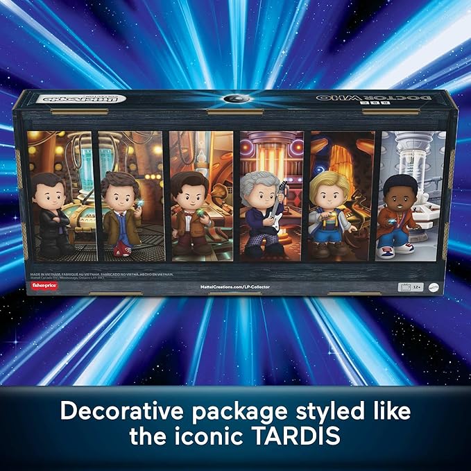 LITTLE PEOPLE COLLECTOR Doctor Who TV Series Special Edition Set for Adults & Fans, 6 Characters in a Display Package (Amazon Exclusive)