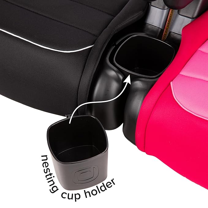Diono Connect3 R Backless Booster Pack of 2, Slim Fit 3-Across in Many Mid-Sized Sedans and SUVs, for Children from 40-120 lbs., Lightweight with Cupholder, Black Storm