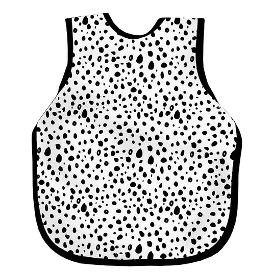 BapronBaby Organic Dot Bapron - No Neck Tie Safer Bib for Baby & Toddler - Soft Waterproof Stain Resistant - Machine Washable - Sz Baby/Toddler 6m-3T