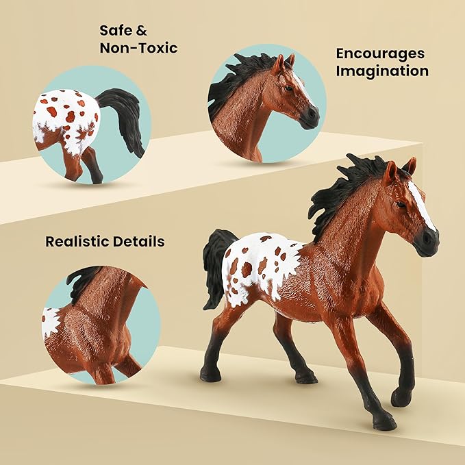 6PCS Farm Animal Toys for Kids 3-5 Realistic Plastic Farm Animal Figurines Educational Learning Toy for Toddlers Boys Girls Kids Farm Toys