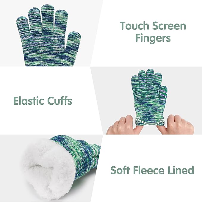 Kids Toddlers Winter Beanie Hats Gloves Neck Scarf Set Mittens Gifts for 0 6 12 Months 1 2 3 4-8 Year Old Baby Girls Boys