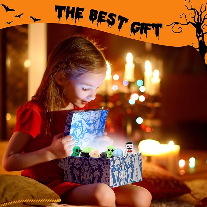 Mini 3D Printed Figurines Set for Halloween Decorations, Articulated, Flexible, and Exquisitely, Skeleton, Zombie, Alien