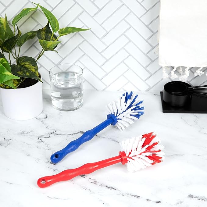 2 Pack - Bottle Brush/Cup Brush - Compatible with Yeti Tumblers, Hydro Flask Tumblers, Gatorade Water Bottles, Stanley Tumblers, RTIC Tumblers - Strong Bristles and Long Study Handle
