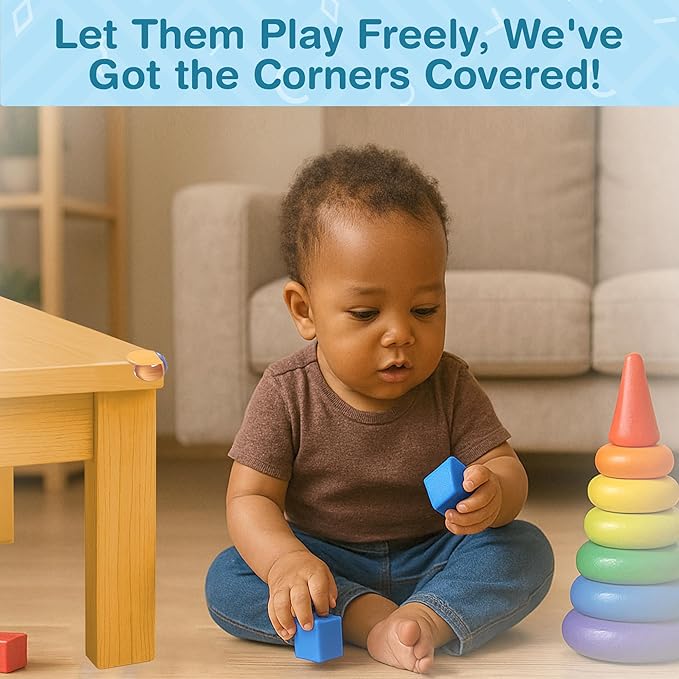 Corner Protector for Baby, Pack of 15 Clear & Transparent Edge Guards for Baby Proofing, Safety Furniture Corner Protectors for Furniture to Prevent Injuries (Ball Shaped)