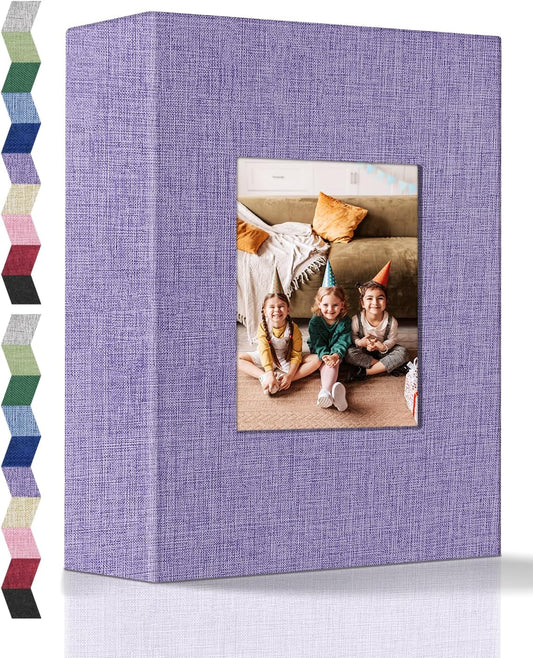 popotop Photo Album 4x6-100 Photos Photo Books with 100 Vertical Pockets,Linen Cover Albums for Family Wedding Anniversary Baby Vacation Pictures